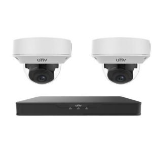 2x 4MP Varifocal Fixed Dome- 4 CH UNV-KIT