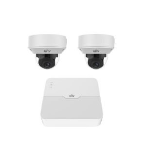 2x 4MP Varifocal Fixed Dome- 8 CH UNV-KIT