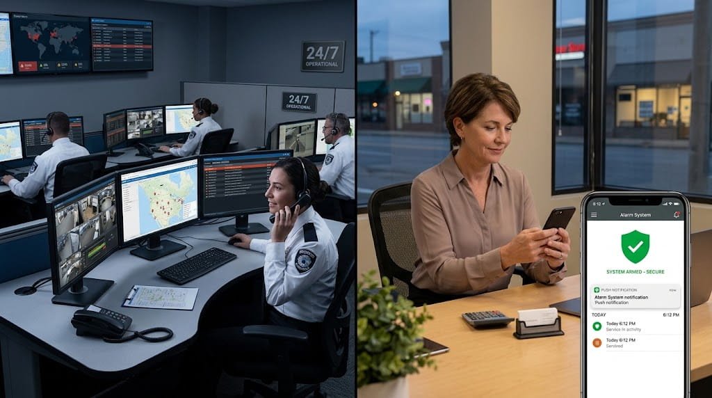alarm monitoring vs self monitoring